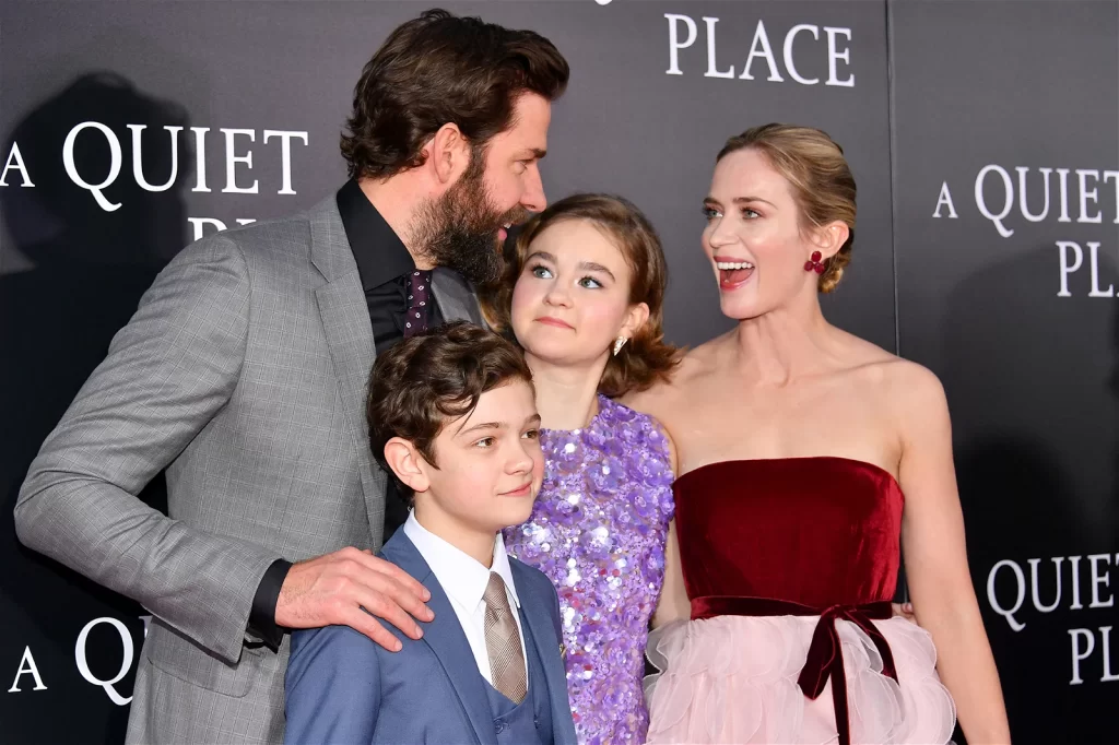 Emily Blunt with her husband and Kids